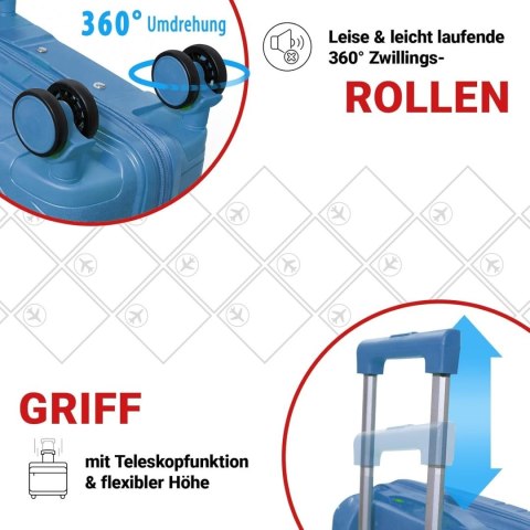 Zestaw Walizek Podróżnych Berwin 3 szt Twarde Na Kółkach TSA XL L M