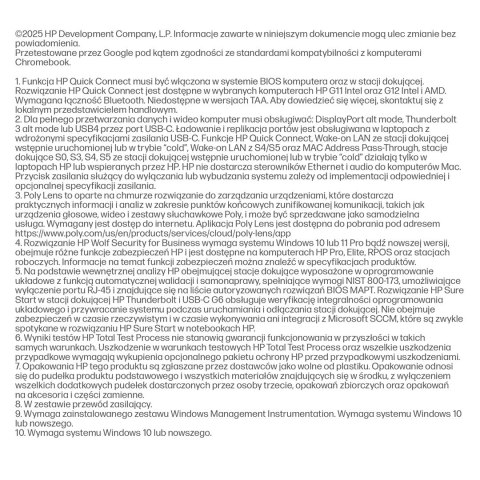 Stacja dokująca + zasilacz HP USB-C Dock G6 100W czarna 9X3V1UT#ABB