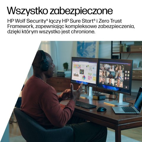 Stacja dokująca + zasilacz HP USB-C Dock G6 100W czarna 9X3V1UT#ABB