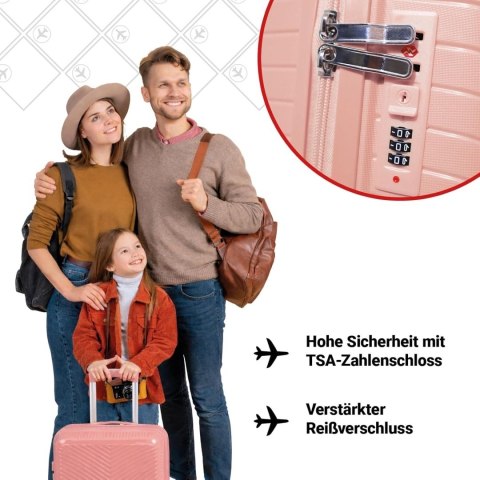 Zestaw Walizek Podróżnych Berwin 3 szt Twarde Na Kółkach TSA XL L M