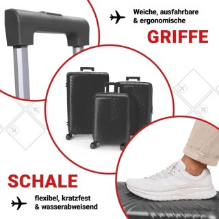 Zestaw Walizek Podróżnych Berwin 3 szt Twarde Na Kółkach TSA XL L M