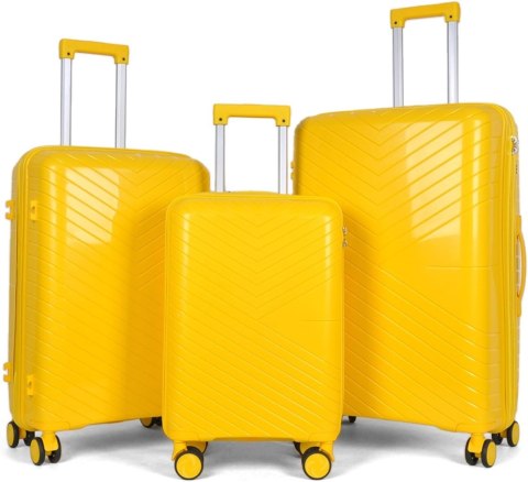 Zestaw Walizek Podróżnych Berwin 3 szt Twarde Na Kółkach TSA XL L M