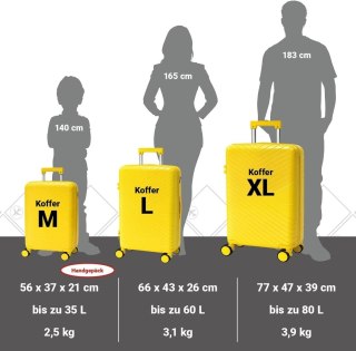 Zestaw Walizek Podróżnych Berwin 3 szt Twarde Na Kółkach TSA XL L M