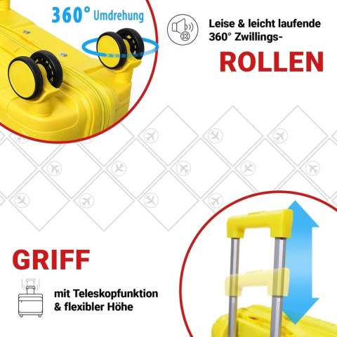 Zestaw Walizek Podróżnych Berwin 3 szt Twarde Na Kółkach TSA XL L M