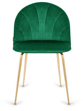 Krzesło tapicerowane CAMILA GREEN VELVET GOLD