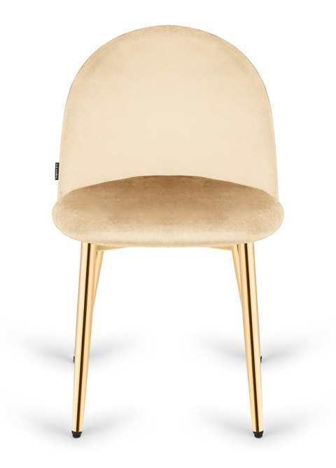 Krzesło tapicerowane GLORIA CREAM VELVET GOLD