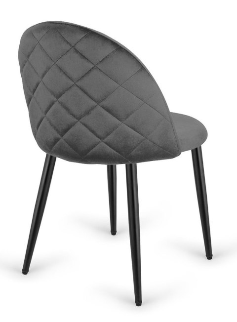 Krzesło tapicerowane GLORIA DARK GREY VELVET