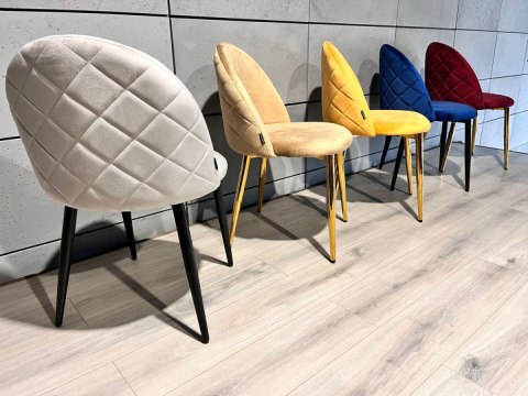 Krzesło tapicerowane GLORIA DARK GREY VELVET