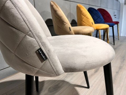 Krzesło tapicerowane GLORIA DARK GREY VELVET