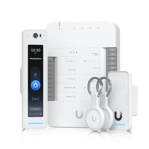 Zestaw startowy UniFi Access Ubiquiti G3 Pro UA-G3-SK-Pro, Czytnik dostępu G3 Professional + Czytnik G3 + Hub +  Breloki (2 sztu