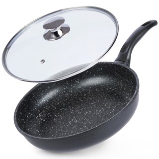 Patelnia Granitowa z Pokrywką 28 cm ORION Grande do Indukcji