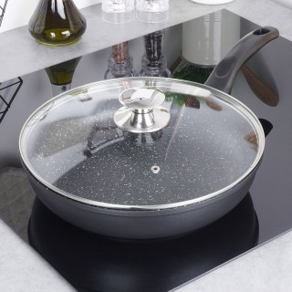 Patelnia Granitowa z Pokrywką 28 cm ORION Grande do Indukcji
