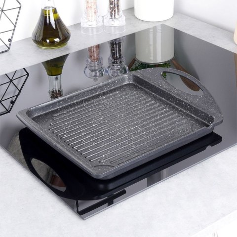 Płyta Grillowa Granitowa 34 x 26,5 cm ORION do Indukcji i Piekarnika