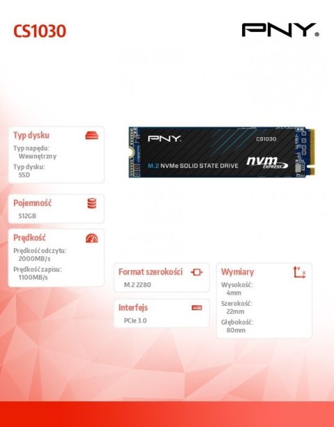 Dysk SSD 512GB M 2 2280 PCIe M280CS1030-512-BLK BULK