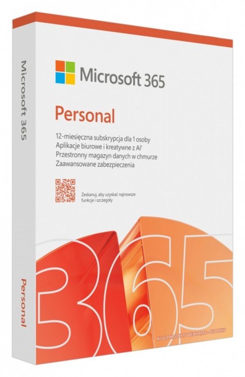 M365 Personal PL 1Y 1U 5D Win Mac Box EP2-32454 Zastępuje P N: QQ2-01752