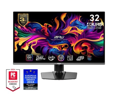 Monitor 31.5 cala MPG 321URX QD-OLED QD-OLED LED UHD Flat 240Hz czarny