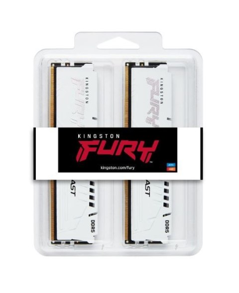 Pamięć DDR5 Fury Beast 32GB(2*16GB) 6000 CL36 biała