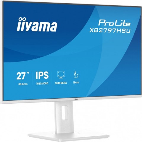 Monitor 27 cali XB2797HSU-W1 IPS, FHD, HDMI, DP, 120Hz, 2xUSBv3.2, 2xUSB-C, 350 CD, x2W, HAS 150/PIVOT, Biały