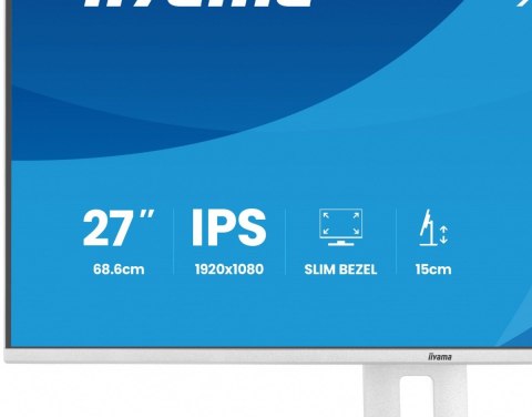 Monitor 27 cali XB2797HSU-W1 IPS, FHD, HDMI, DP, 120Hz, 2xUSBv3.2, 2xUSB-C, 350 CD, x2W, HAS 150/PIVOT, Biały