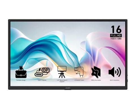 Monitor 15.6 cala PRO MP165 E6 LED/FHD/Flat/60Hz/czarny