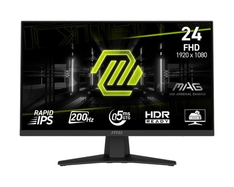 Monitor 23.8 cala MAG 244F LED/FHD/Flat/200Hz/czarny