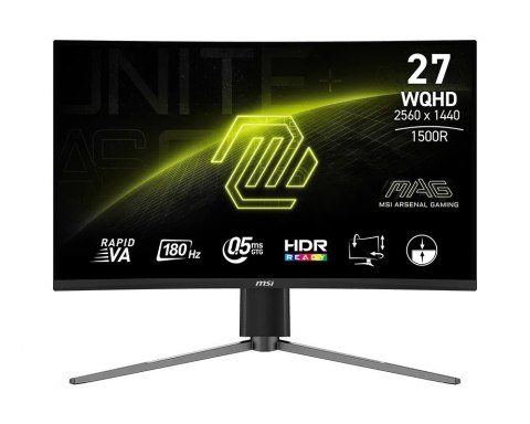 Monitor MAG 27CQ6PF 27 cali LED QHD Zakrzywiony 180Hz Czarny