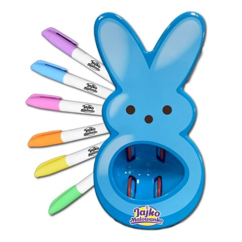 Zestaw kreatywny Jajko Malowanko Królik do malowania jajek niebieskie