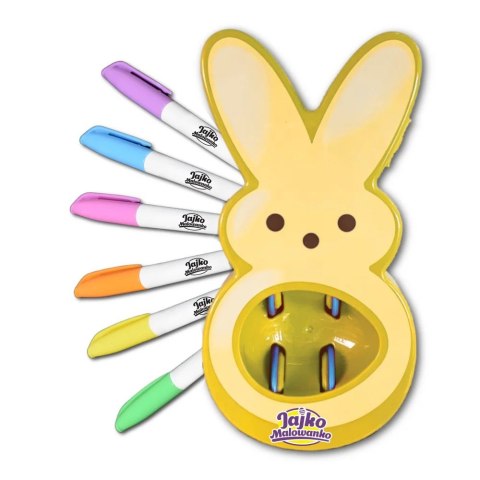 Zestaw kreatywny Jajko Malowanko Królik do malowania jajek żółty