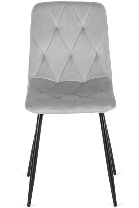 Krzesło tapicerowane BORGO VELVET LIGHT GREY PRO