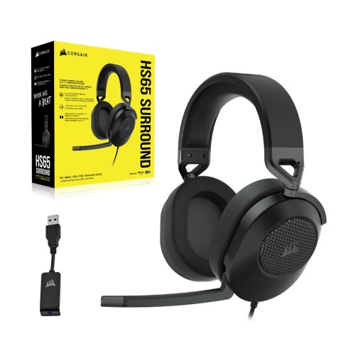 Słuchawki Corsair HS65 Surround Carbon