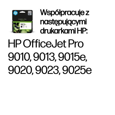 HP 963XL oryginalny wysokowydajny wkład atramentowy czarny