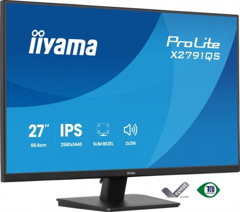 Monitor 27 cali X2791QS-B1 IPS  QHD  120Hz  HDMI  DP  2xUSB  1500:1  350cd  2x2W  cienka ramka z 4 stron