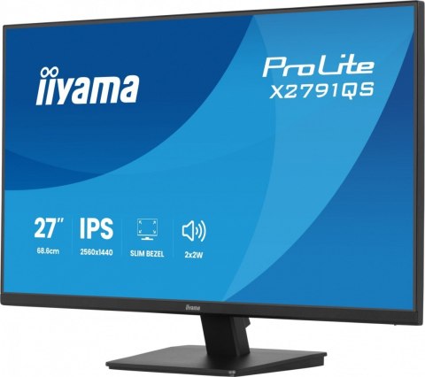 Monitor 27 cali X2791QS-B1 IPS  QHD  120Hz  HDMI  DP  2xUSB  1500:1  350cd  2x2W  cienka ramka z 4 stron