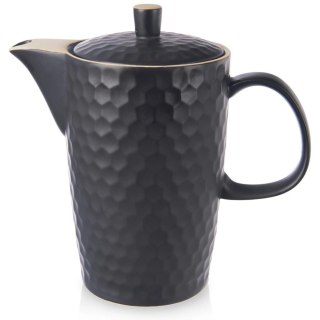 Dzbanek do Kawy Herbaty Napojów Ceramiczny Czarny Ozdobny Solidny ORION 1,3 l