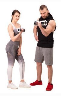 Hantle chromowane 2x8 kg HMS CHD08