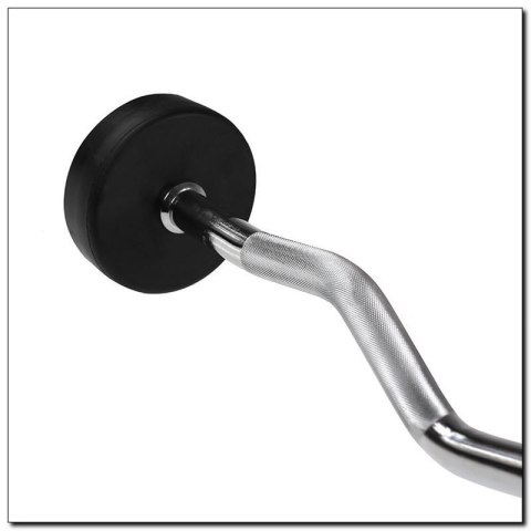 Sztanga/Gryf stały HMS GSL50 gumowany łamany 50kg