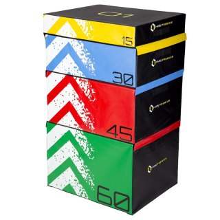 Zestaw czterech skrzyń plyometrycznych HMS Premium PYBS01