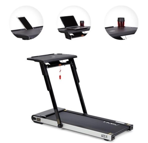 Bieżnia elektryczna z biurkiem czarna HMS Loop12 Multi
