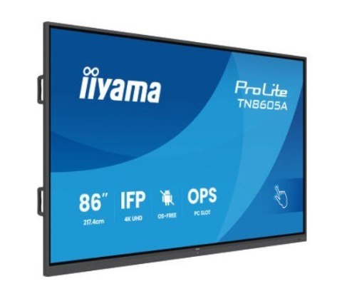 Monitor 86 cali TN8605A-B1AG IPS 4K 40pkt 500cd nonOS 1200:1 5ms  DeepContrast-IR+  1xVGA 2xHDMI DP USB-C(PD65W) 2xRJ45 2x20W