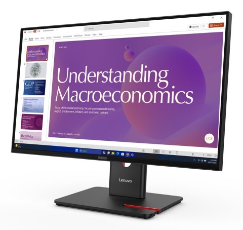 Lenovo ThinkVision T24D-40 monitor komputerowy 60,5 cm (23.8") 1920 x 1080 px Full HD LCD Czarny