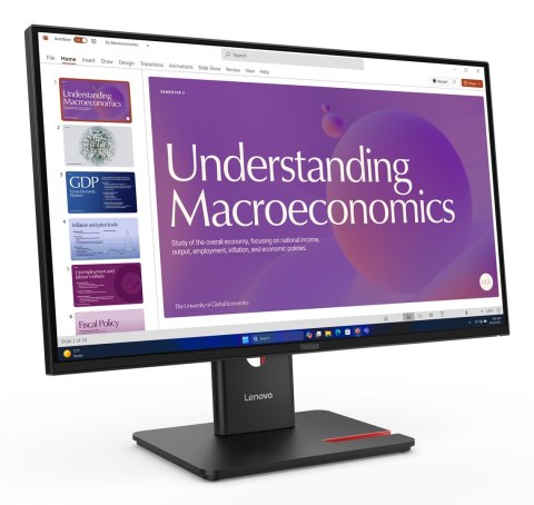 Lenovo ThinkVision T24D-40 monitor komputerowy 60,5 cm (23.8") 1920 x 1080 px Full HD LCD Czarny