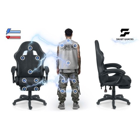 Fotel gamingowy obrotowy krzesło gracza podnóżek kubełkowy Lokar Sofotel