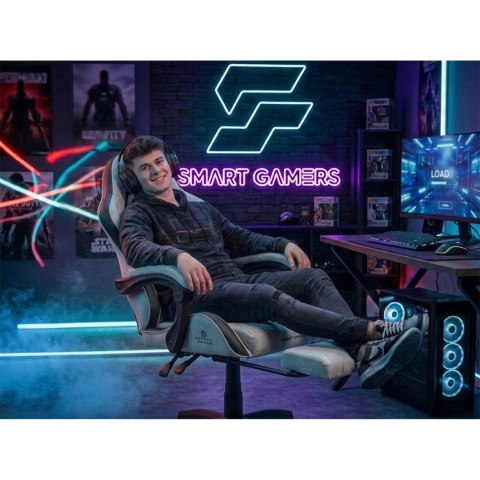 Fotel gamingowy obrotowy krzesło gracza podnóżek kubełkowy Lokar Sofotel