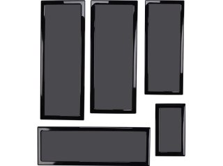 Zestaw filtrów przeciwkurzalnych Demciflex dla Lian Li O11 Dynamic -/