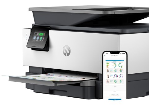 HP OfficeJet Pro 9120b Bezprzewodowe All-in-One W kolorze Drukarka, Drukowanie dwustronne; Kopiowanie, skanowanie