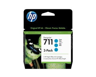 HP Zestaw 3 sztuk błękitnych wkładów atramentowych 711 DesignJet 29 ml