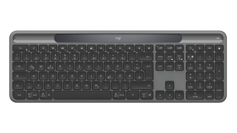 Logitech Signature Slim Solar+ K980 klawiatura Uniwersalne RF Wireless + Bluetooth QWERTZ Niemiecki Grafitowy