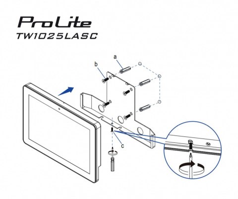 Monitor ProLite 10 1 cala TW1025ALASC-B3PNR 10P DOT IPS WIFI 450 cd m2 2x2W 3xUSB  RJ45  MICRO  A14  NFC   kamera internetowa (5