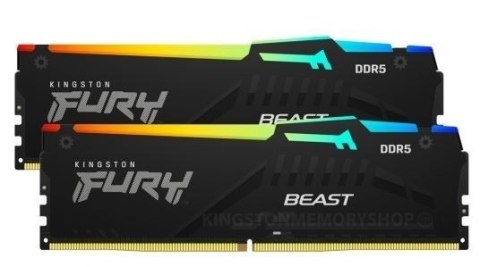 Pamięć DDR5 Fury Beast Black RGB 16GB(2* 8GB)/6000 CL36 EXPO