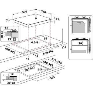 Płyta gazowa WHIRLPOOL AKT 616/NB
